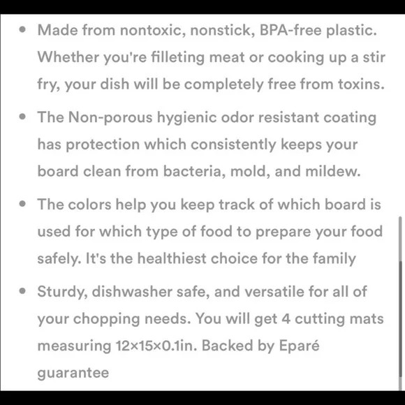 🆕 Eparé set of 4 cutting boards, BPA-free. - Picture 8 of 15
